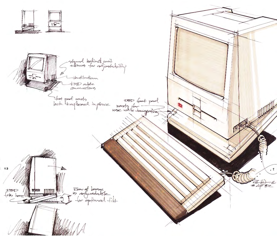 Alternate concept for the Macintosh with non-chamfered corners, mounted on a original image 10