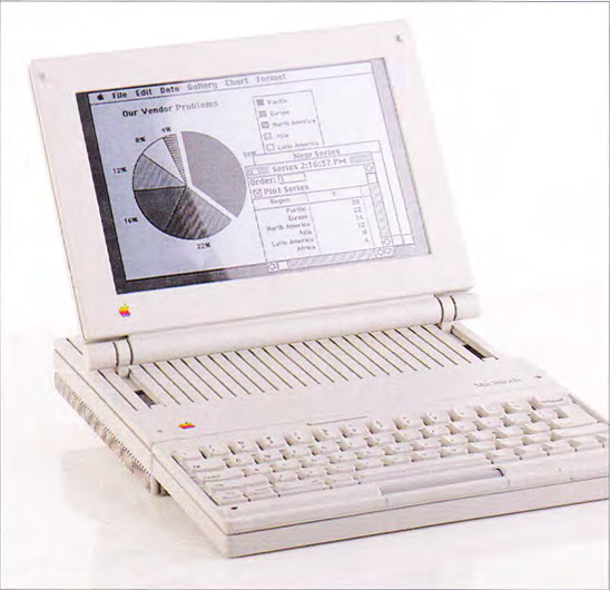 Initial concept for the Macintosh Portable (code-named Malibu), with a downsized original image 141