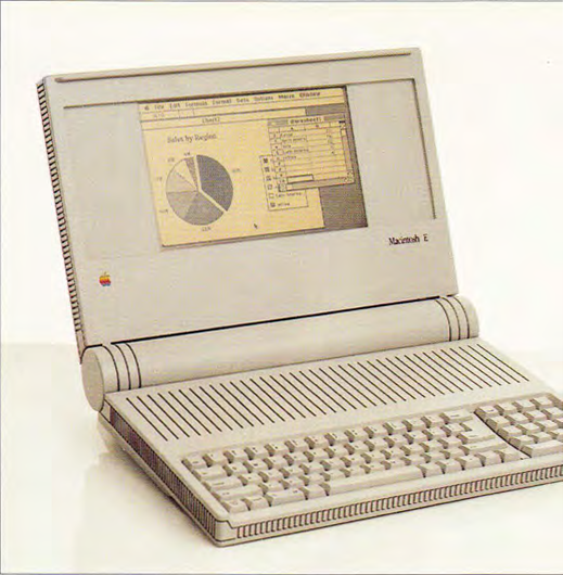 Initial concept for the Macintosh Portable (code-named Malibu), with a downsized original image 142
