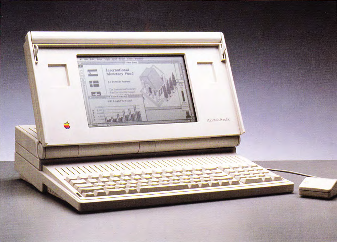 Initial concept for the Macintosh Portable (code-named Malibu), with a downsized original image 143