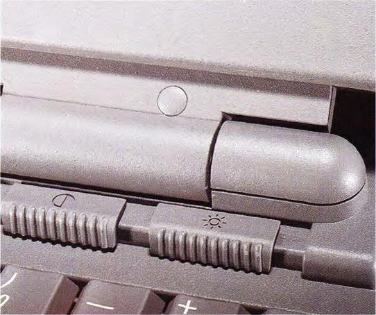Robert Brunner's foam concept for the PowerBook, showing the keyboard pushed original image 206