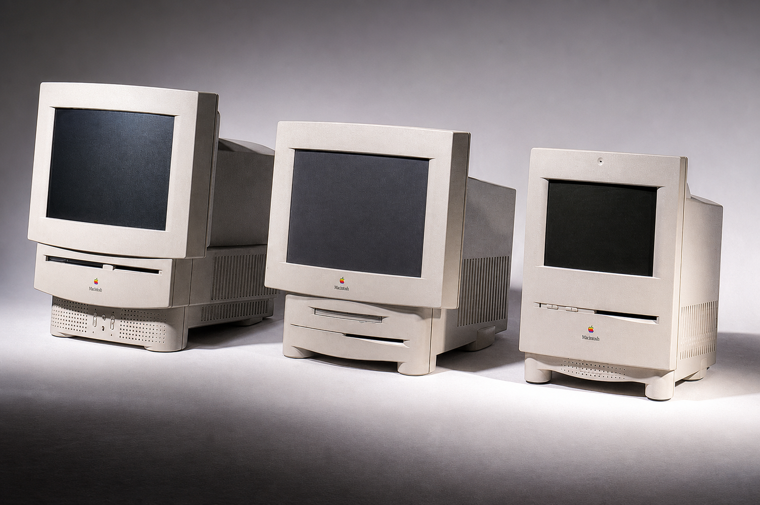 Left to right: Macintosh IC520 (Hook) final design; Interim design (Mondo);