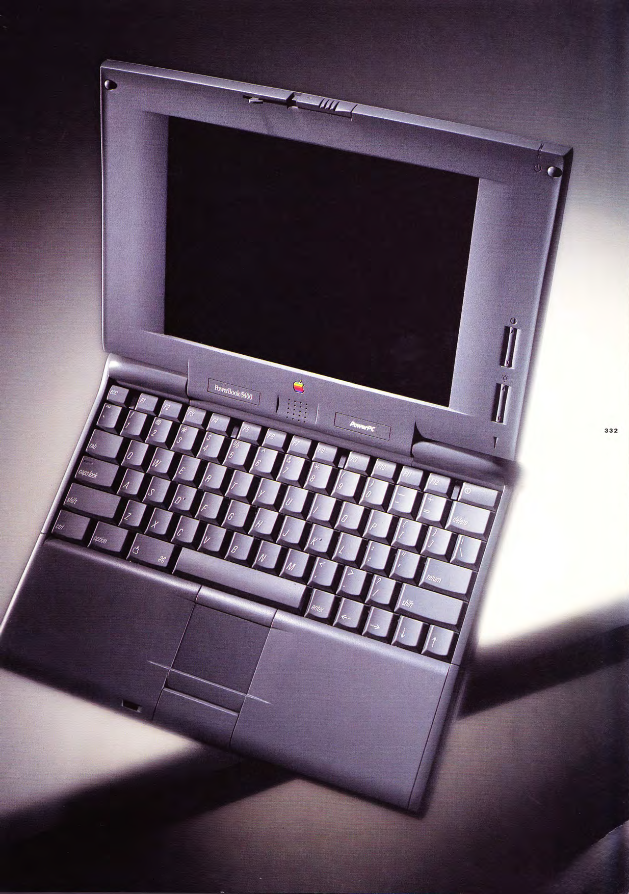 PowerBook 5400 POWerPC 332 Icaps lock Shif G Upuon rettm original image 332