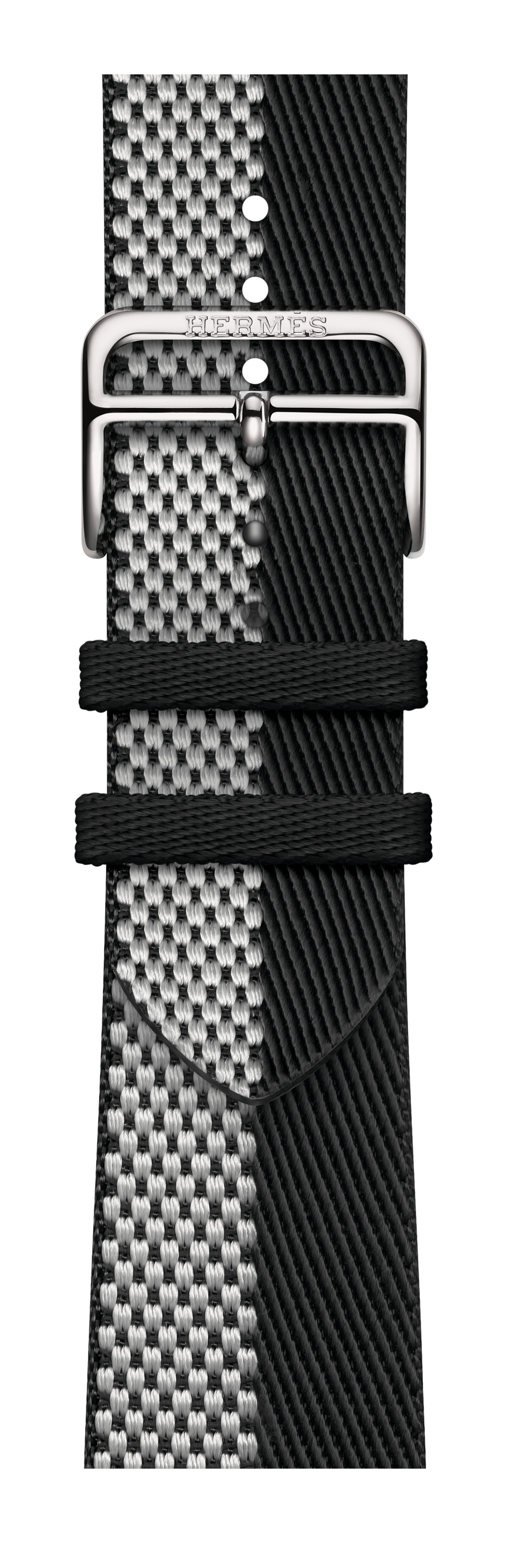 Apple Watch Hermès Noir/Écru Toile H Double Jeu