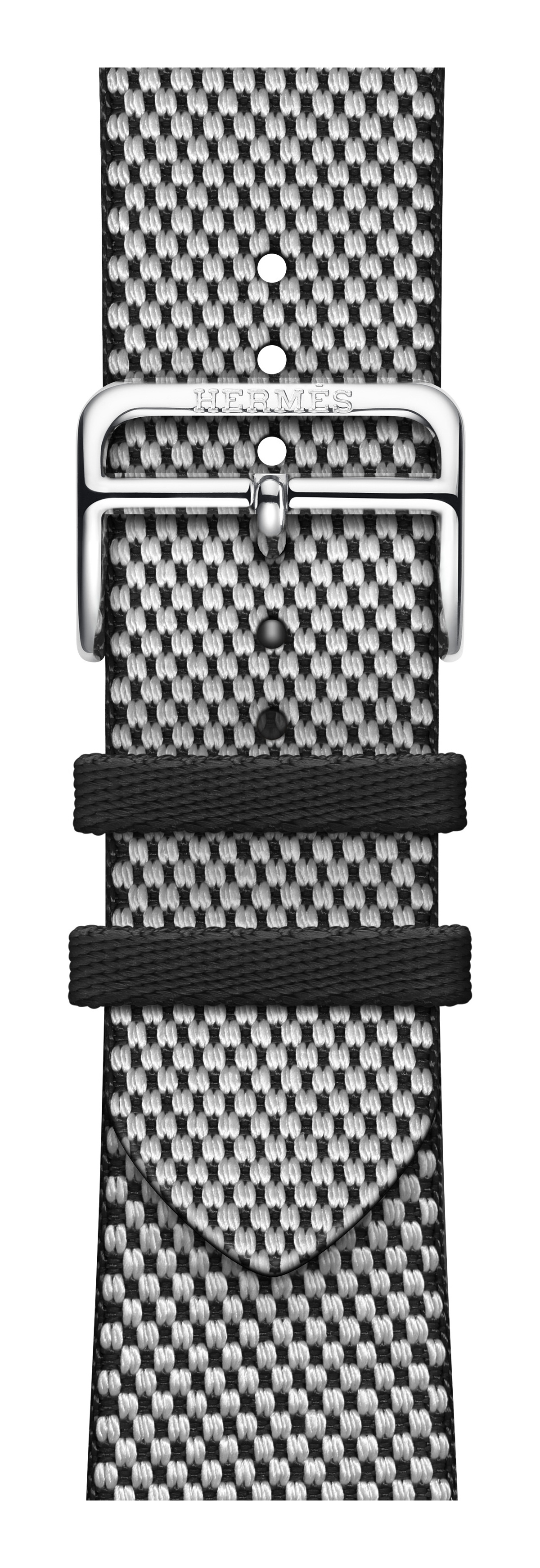 Apple Watch Hermès Noir/Écru Toile H Single Tour