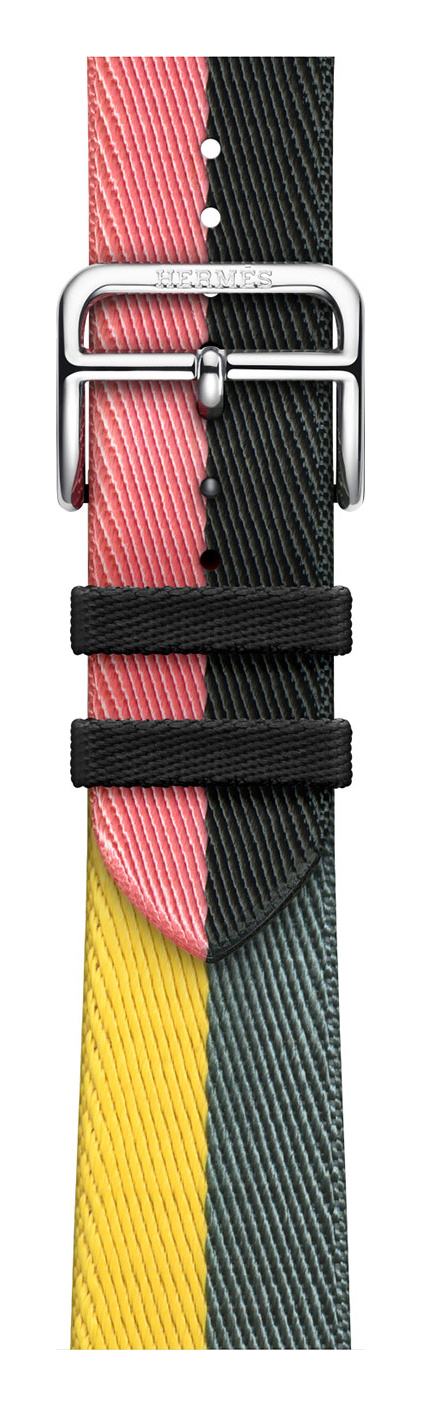 Rose Azalée/Noir Hermès Textiles