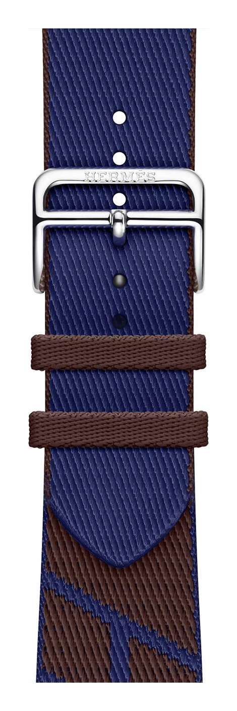 Rouge Sellier/Bleu Saphir Hermès Textiles