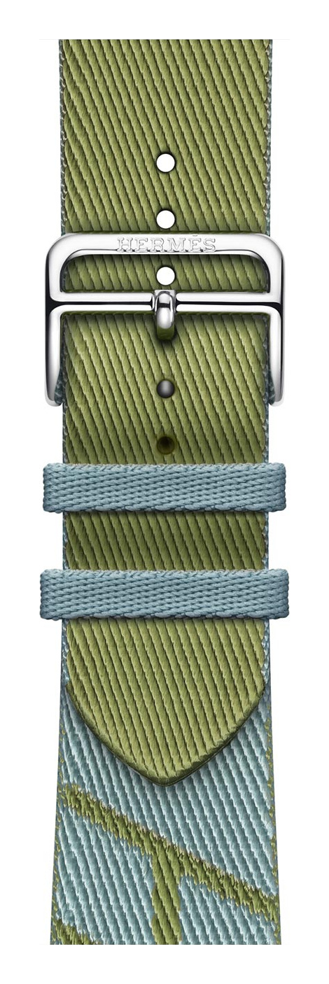 Bleu Lin/Vert Véronèse Hermès Textiles