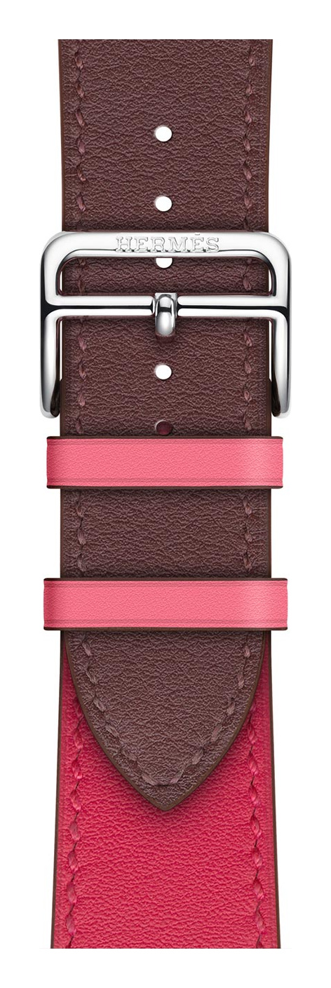 Bordeaux/Rose Extrême/Rose Azalée Hermès Leather