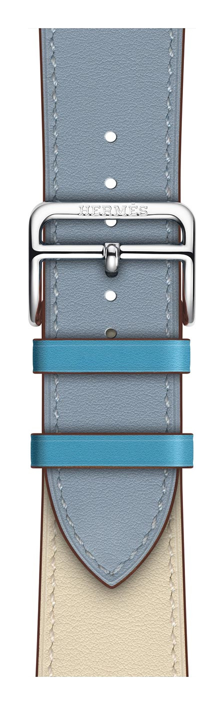 Bleu Lin/Craie/Bleu du Nord Hermès Leather