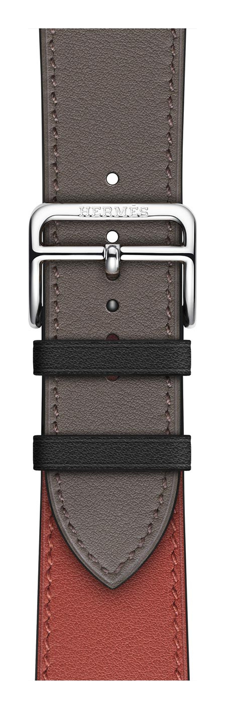Noir/Brique/Étain Hermès Leather