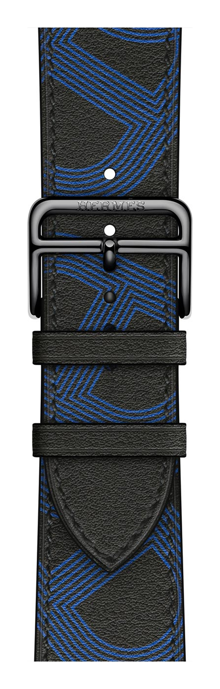 Noir/Bleu Électrique Hermès Leather