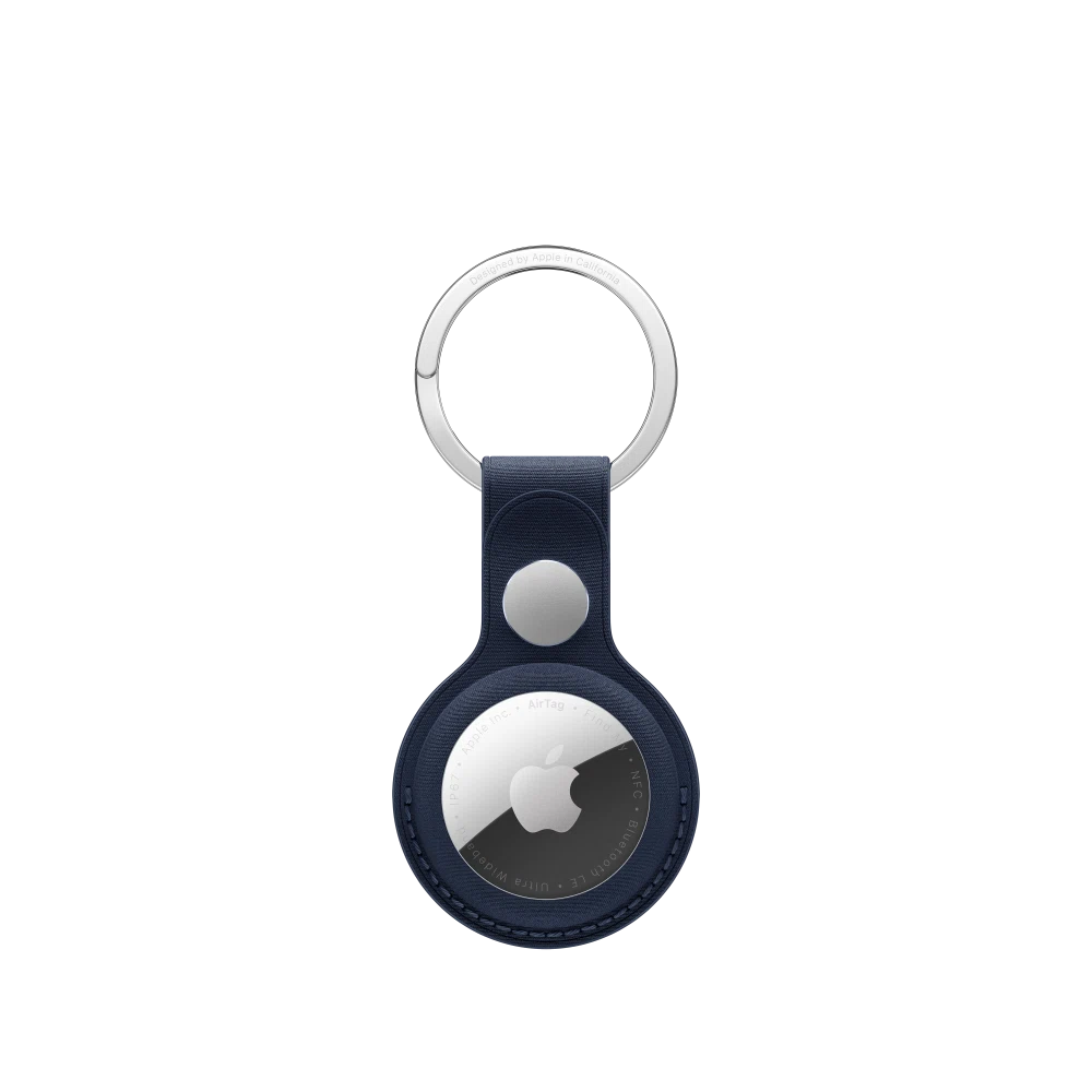 AirTag FineWoven Key Ring — Deep Blue