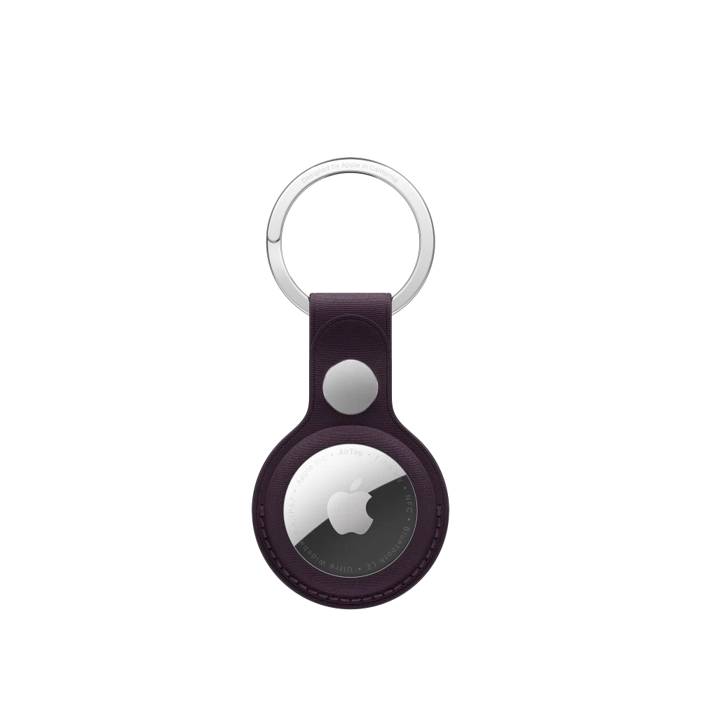 AirTag FineWoven Key Ring — Blackberry