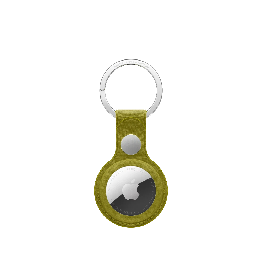 AirTag FineWoven Key Ring — Chartreuse