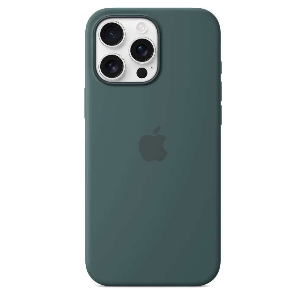 iPhone 16 Pro Max Silicone Case with MagSafe — Lake Green