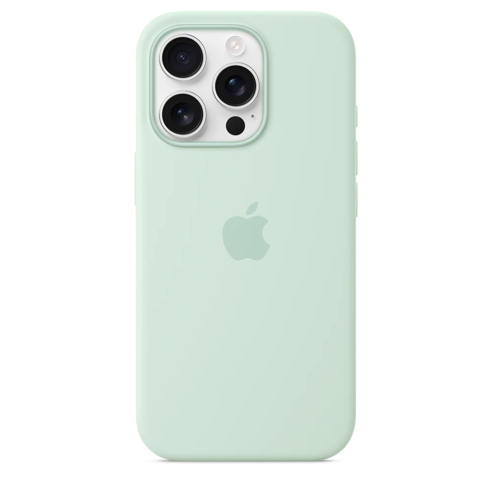 iPhone 16 Pro Silicone Case with MagSafe — Aquamarine