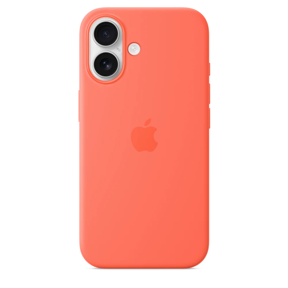iPhone 16 Silicone Case with MagSafe — Tangerine