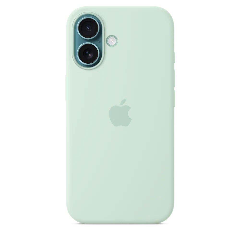 iPhone 16 Silicone Case with MagSafe — Aquamarine