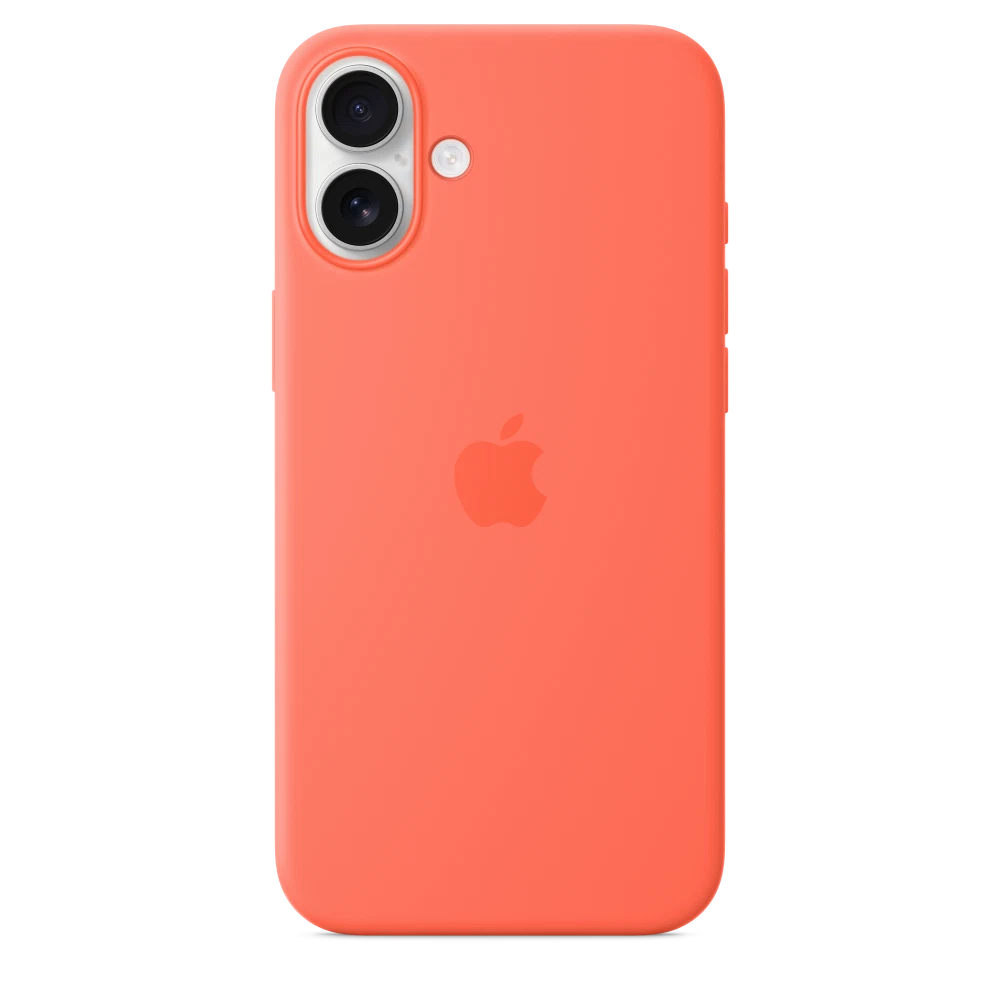 iPhone 16 Plus Silicone Case with MagSafe — Tangerine