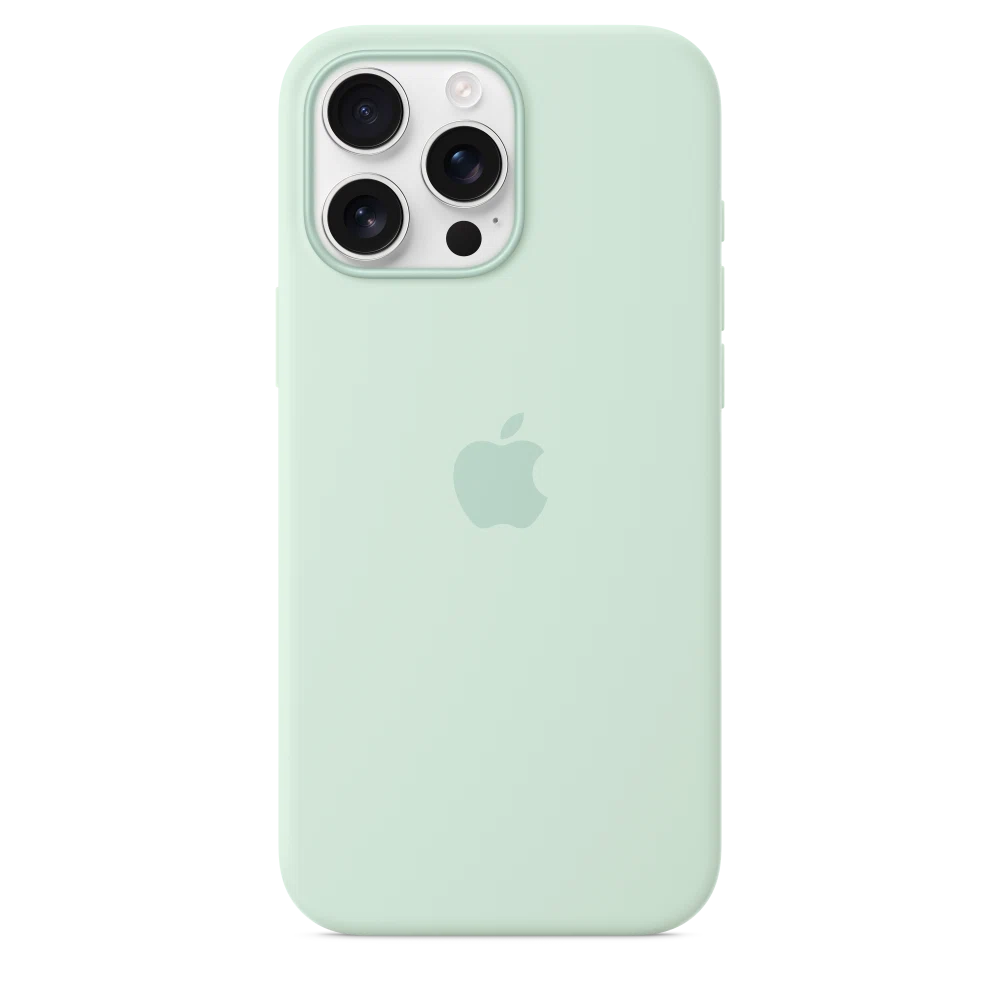 iPhone 16 Pro Max Silicone Case with MagSafe — Aquamarine