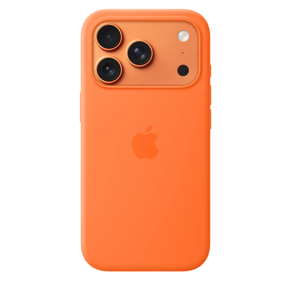 iPhone 17 Pro Silicone Case with MagSafe — Orange
