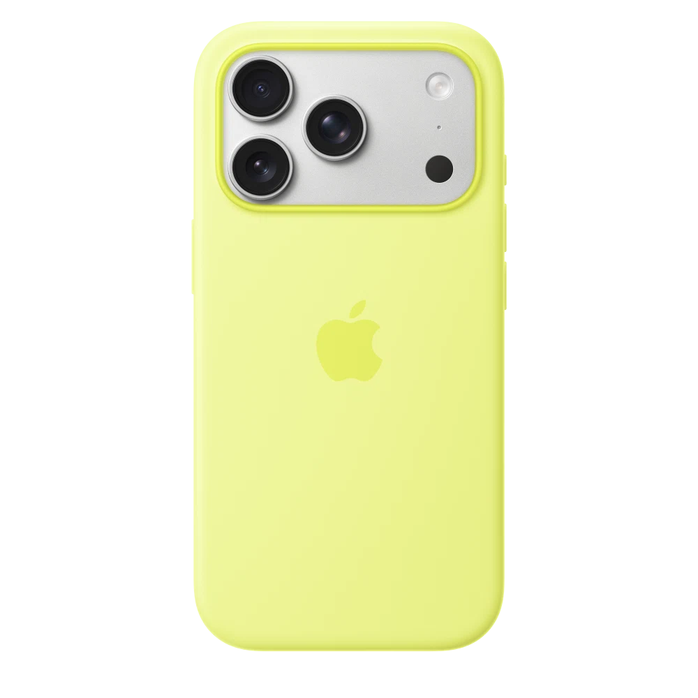 iPhone 17 Pro Silicone Case with MagSafe — Neon Yellow