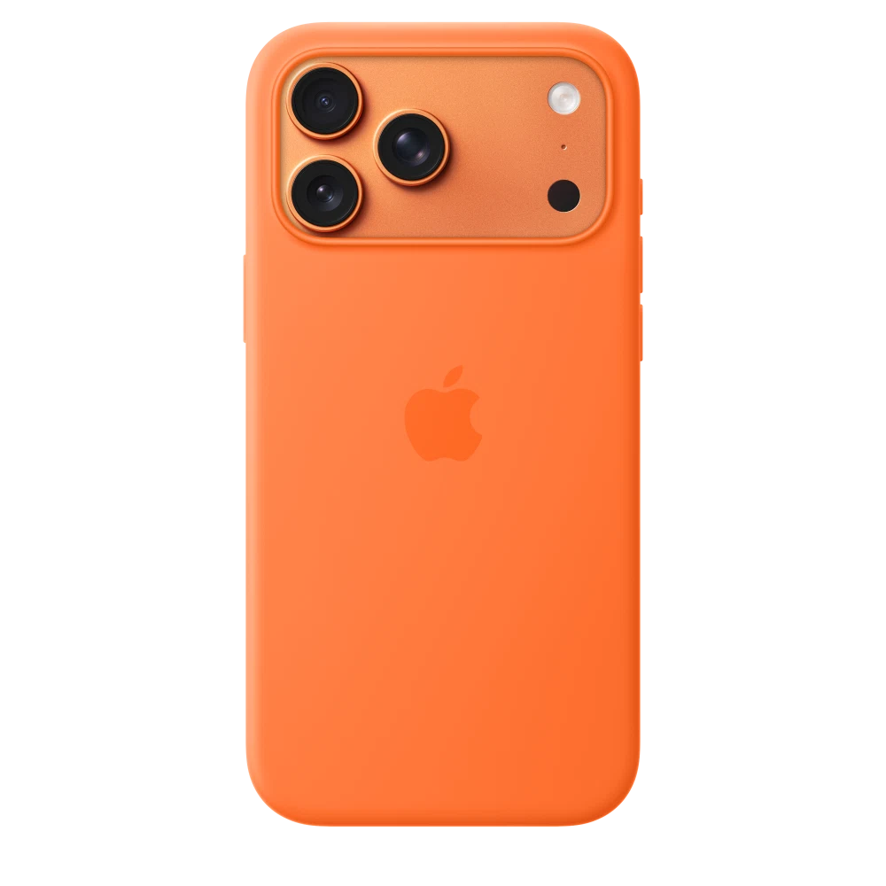 iPhone 17 Pro Max Silicone Case with MagSafe — Orange