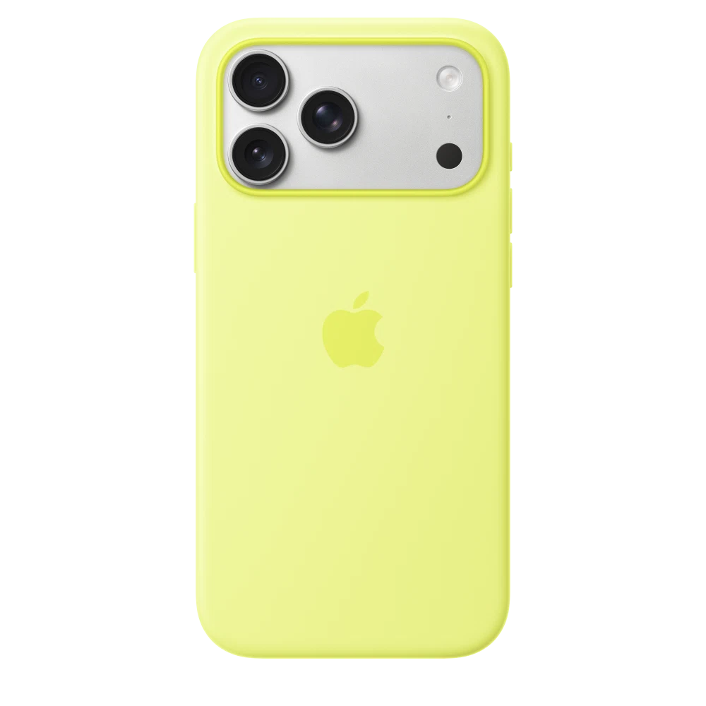 iPhone 17 Pro Max Silicone Case with MagSafe — Neon Yellow