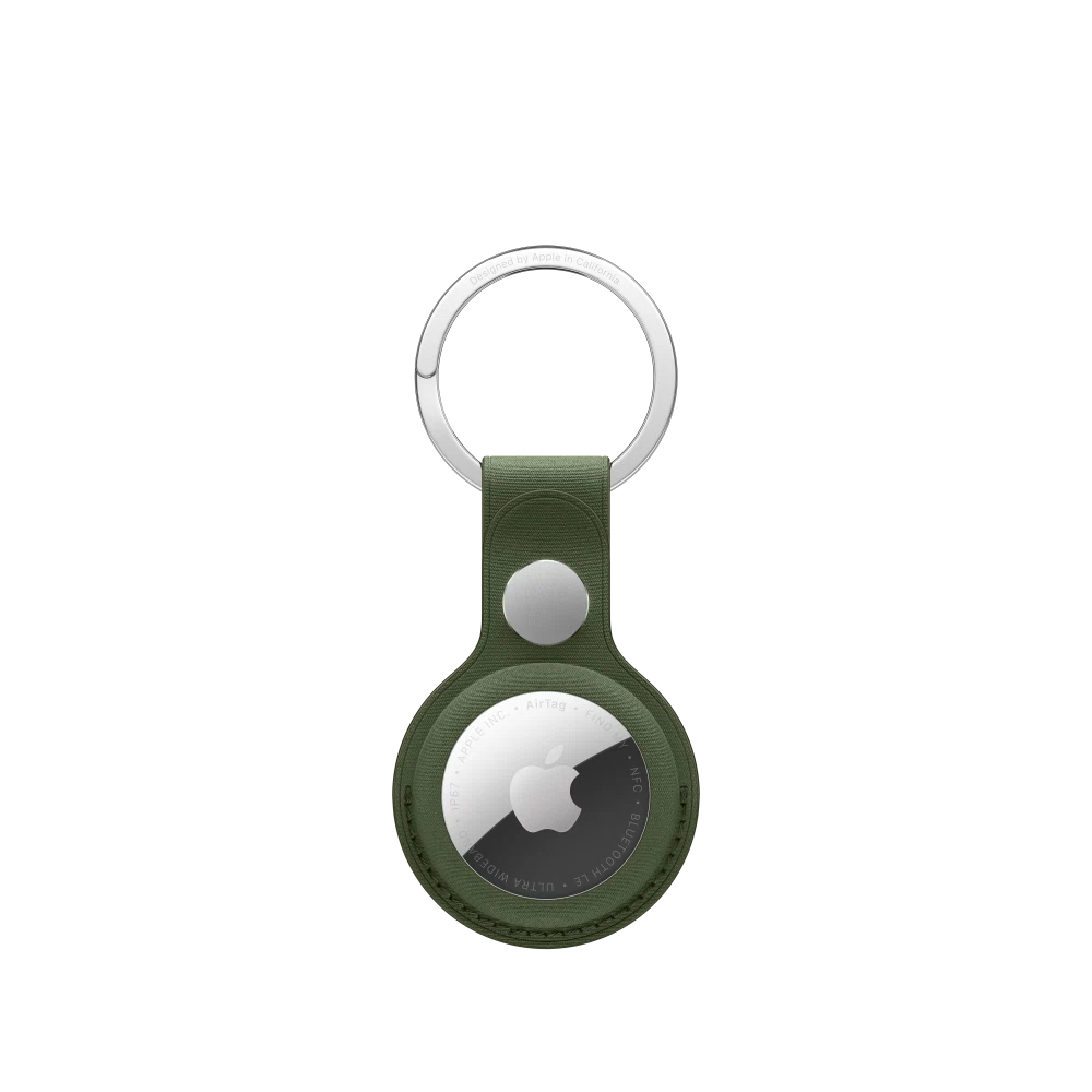 AirTag FineWoven Key Ring — Moss