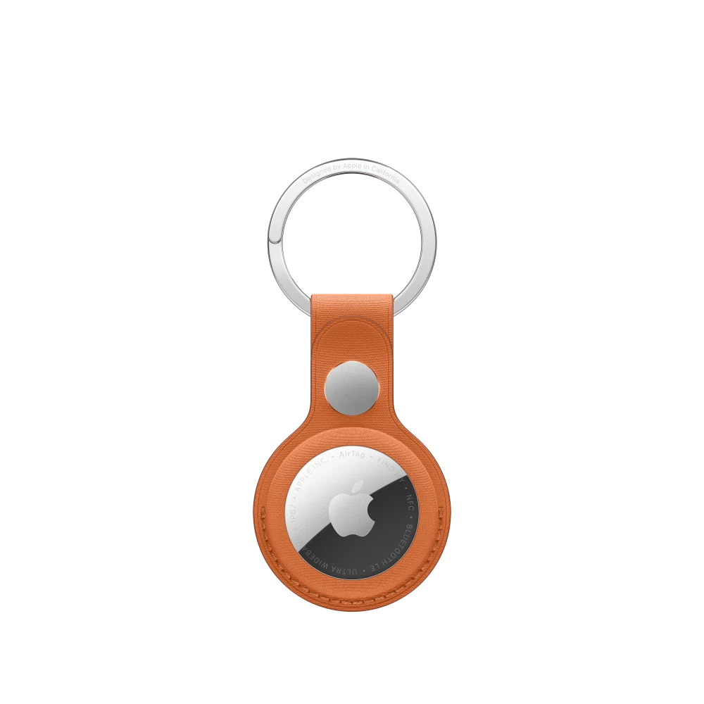 AirTag FineWoven Key Ring — Fox Orange