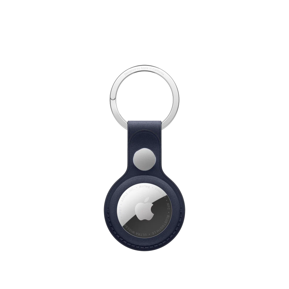 AirTag FineWoven Key Ring — Navy