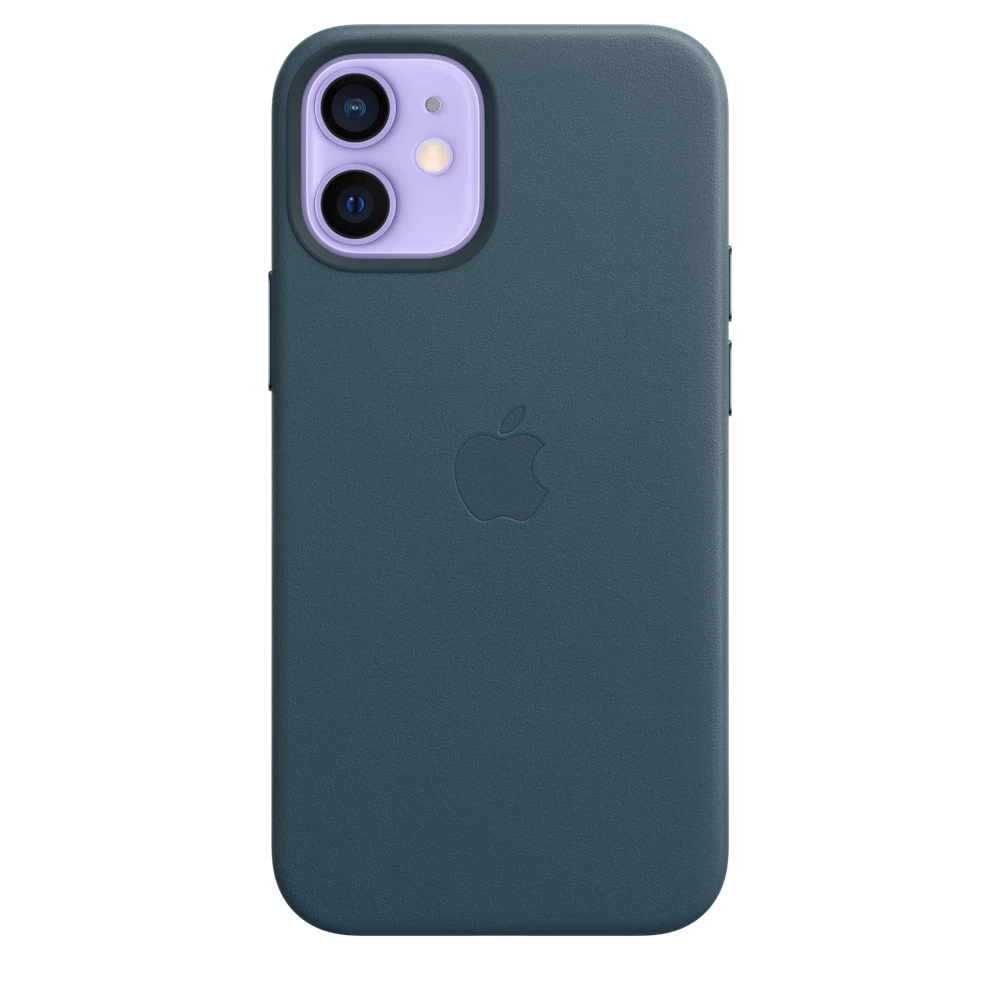 iPhone 12 mini Leather Case with MagSafe — Baltic Blue