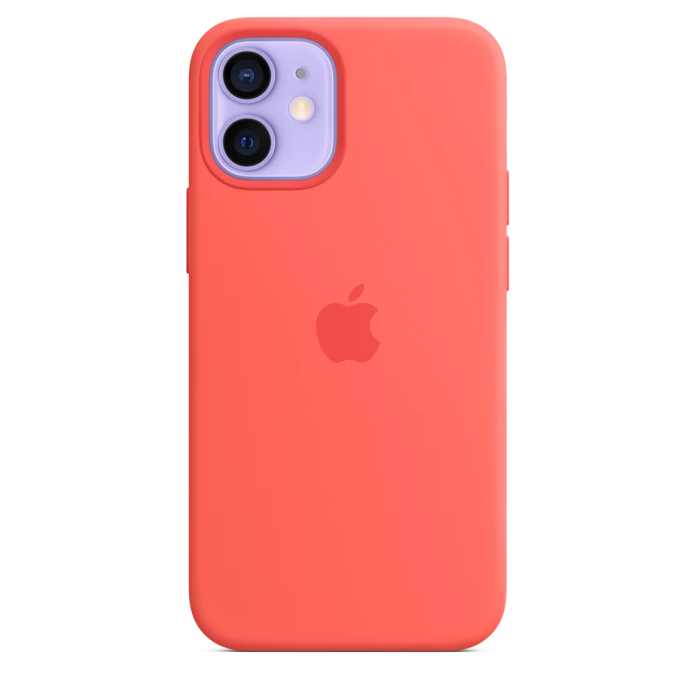 iPhone 12 mini Silicone Case with MagSafe — Pink Citrus