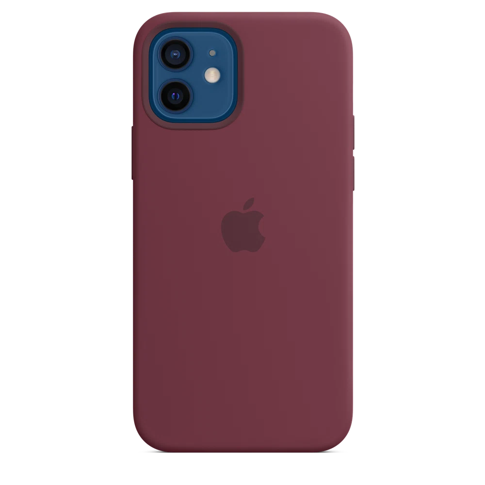 iPhone 12 & 12 Pro Silicone Case with MagSafe — Plum
