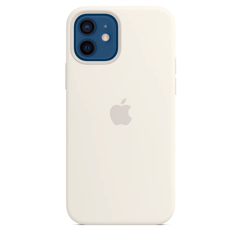 iPhone 12 & 12 Pro Silicone Case with MagSafe — White