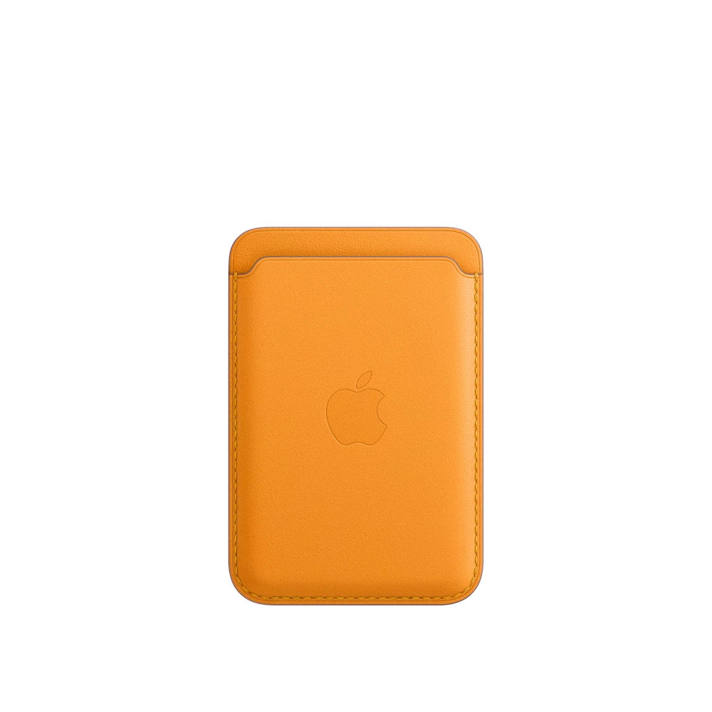 iPhone Leather Wallet with MagSafe — California Poppy