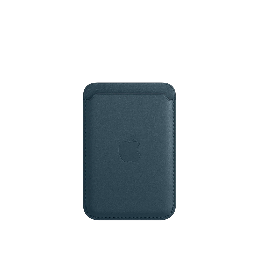 iPhone Leather Wallet with MagSafe — Baltic Blue