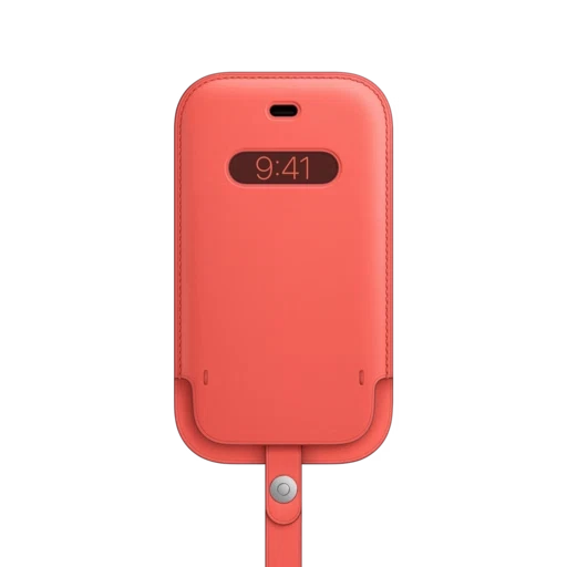 iPhone 12 mini Leather Sleeve with MagSafe — Pink Citrus
