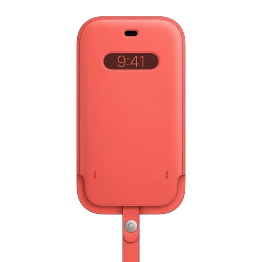 iPhone 12 & 12 Pro Leather Sleeve with MagSafe — Pink Citrus