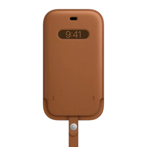 iPhone 12 & 12 Pro Leather Sleeve with MagSafe — Saddle Brown