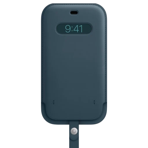 iPhone 12 Pro Max Leather Sleeve with MagSafe — Baltic Blue