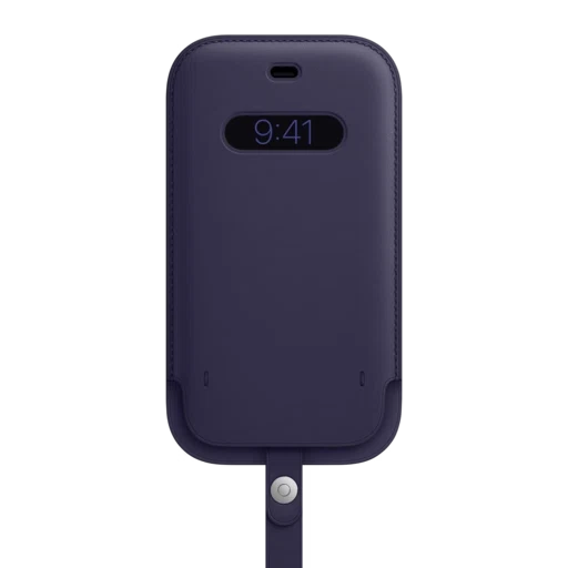 iPhone 12 & 12 Pro Leather Sleeve with MagSafe — Deep Violet