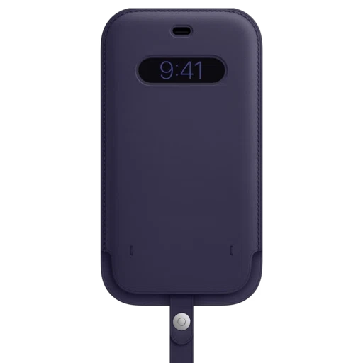 iPhone 12 Pro Max Leather Sleeve with MagSafe — Deep Violet