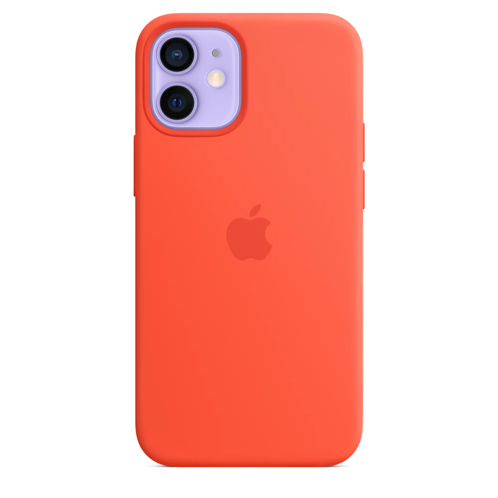 iPhone 12 mini Silicone Case with MagSafe — Electric Orange