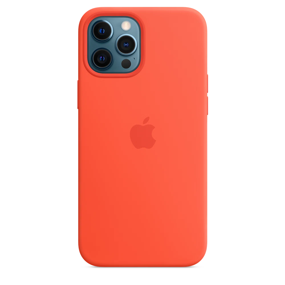 iPhone 12 Pro Max Silicone Case with MagSafe — Electric Orange
