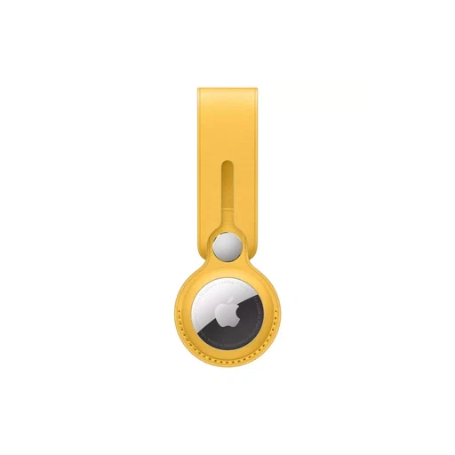 AirTag Leather Loop — Meyer Lemon