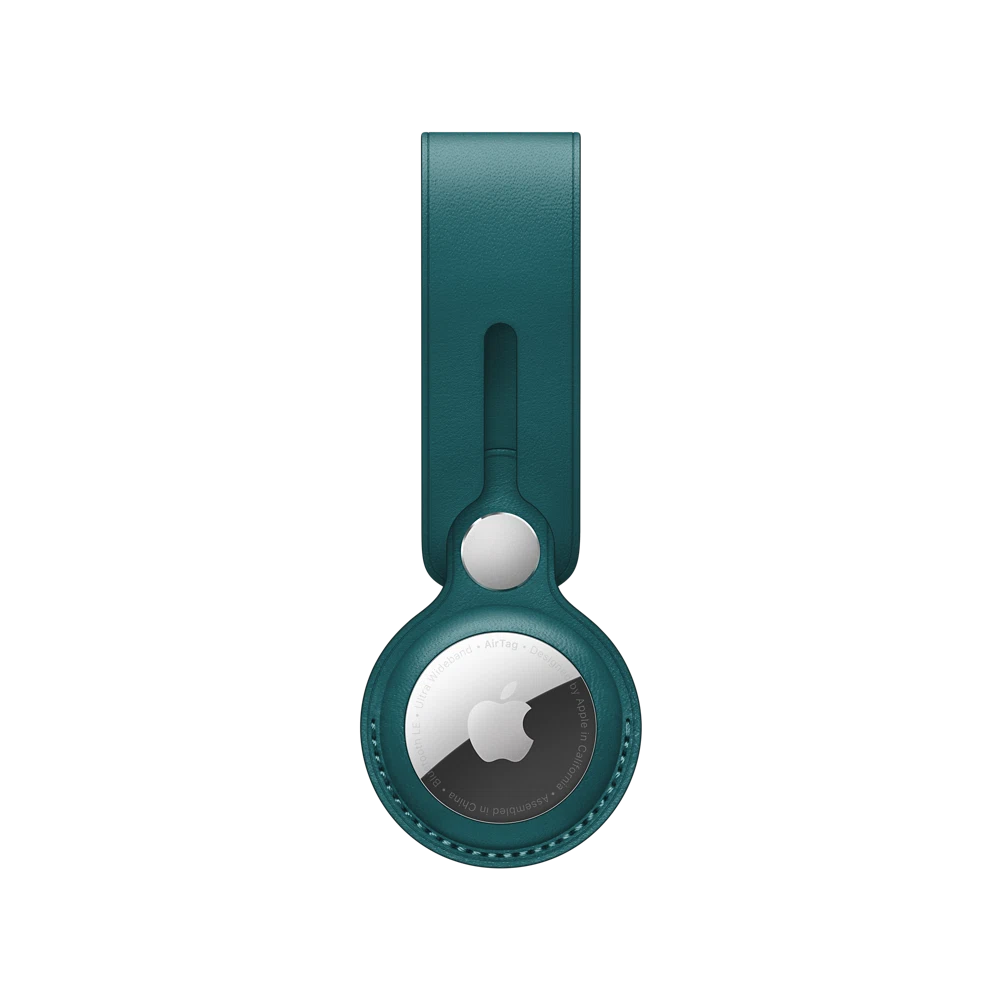 AirTag Leather Loop — Forest Green