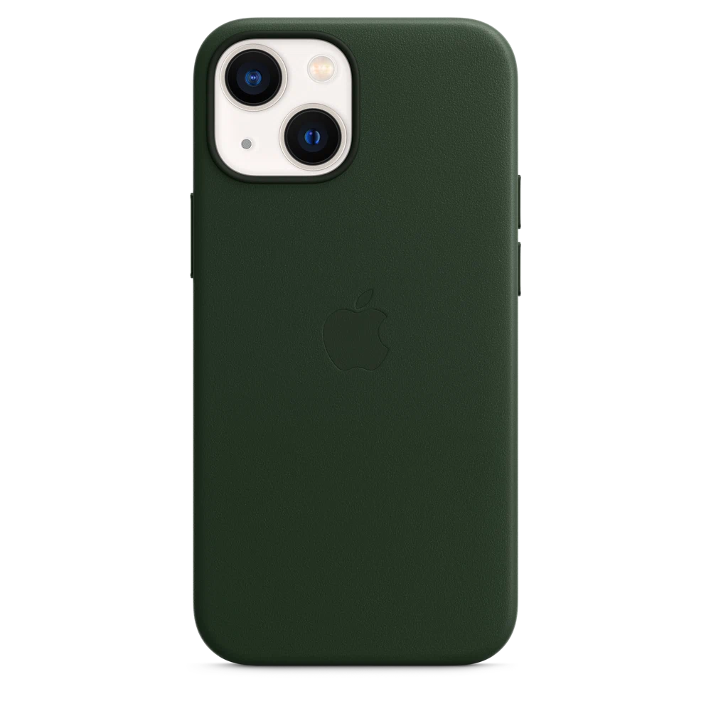 iPhone 13 mini Leather Case with MagSafe — Sequoia Green