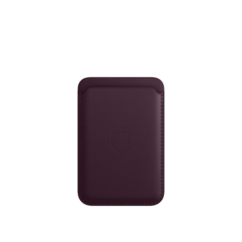 iPhone Leather Wallet with MagSafe — Dark Cherry